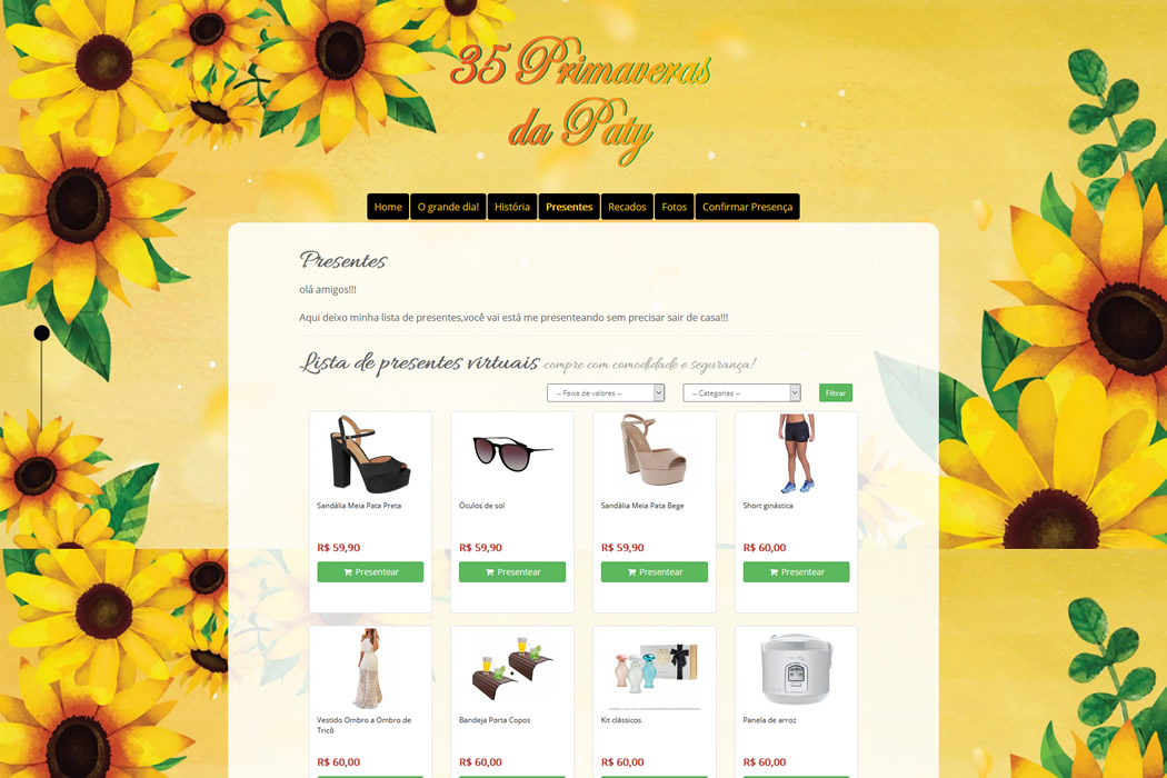 As 35 primaveras da Paty