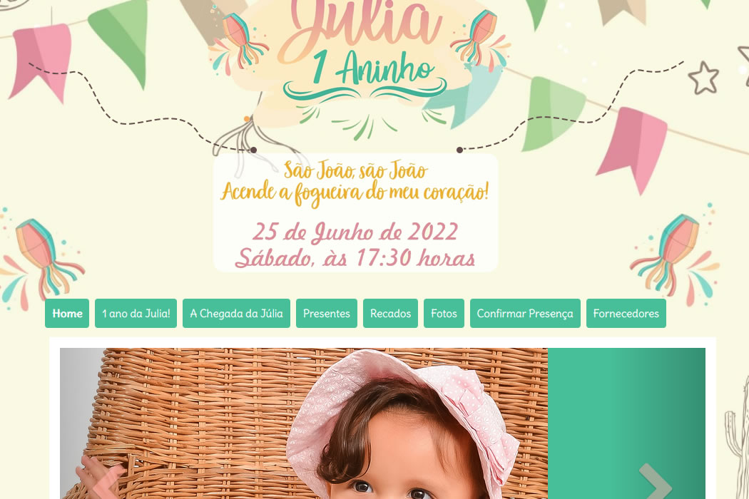 Julia faz 1 ano